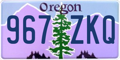 OR license plate 967ZKQ