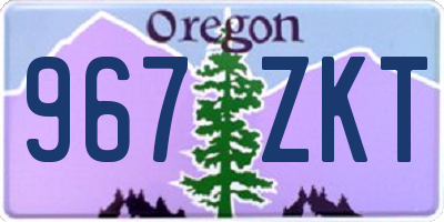 OR license plate 967ZKT
