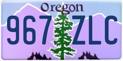 OR license plate 967ZLC