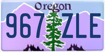 OR license plate 967ZLE