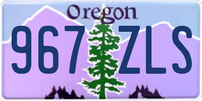 OR license plate 967ZLS