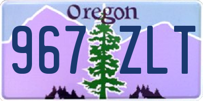 OR license plate 967ZLT