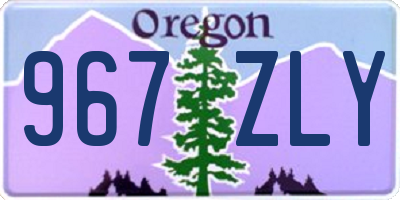OR license plate 967ZLY