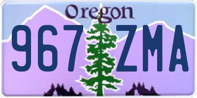 OR license plate 967ZMA