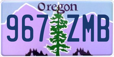 OR license plate 967ZMB