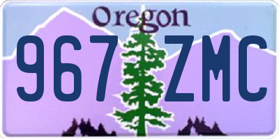 OR license plate 967ZMC