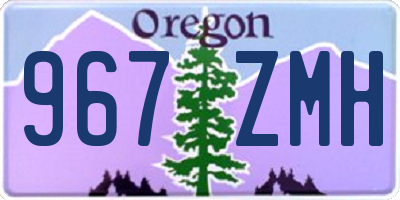 OR license plate 967ZMH