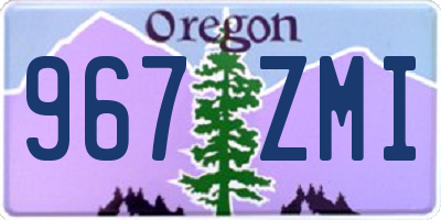 OR license plate 967ZMI
