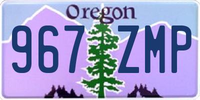 OR license plate 967ZMP