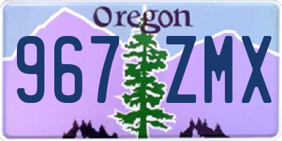 OR license plate 967ZMX