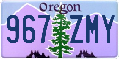 OR license plate 967ZMY