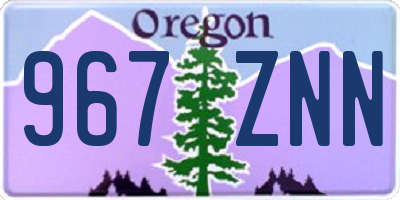 OR license plate 967ZNN