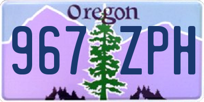 OR license plate 967ZPH