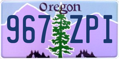 OR license plate 967ZPI
