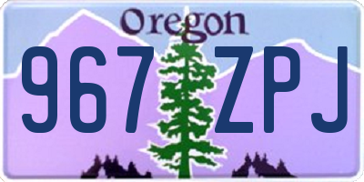 OR license plate 967ZPJ