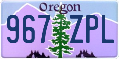 OR license plate 967ZPL
