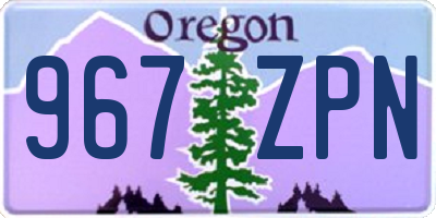 OR license plate 967ZPN