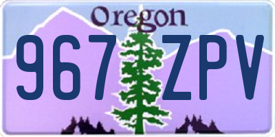 OR license plate 967ZPV
