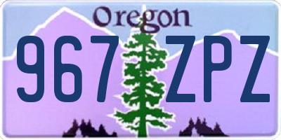 OR license plate 967ZPZ