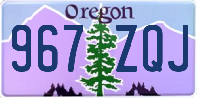 OR license plate 967ZQJ