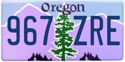 OR license plate 967ZRE