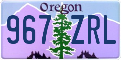 OR license plate 967ZRL