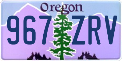 OR license plate 967ZRV
