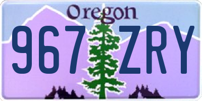 OR license plate 967ZRY