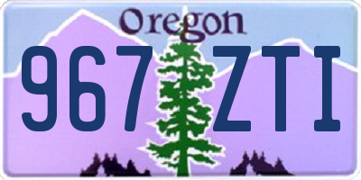OR license plate 967ZTI