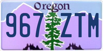 OR license plate 967ZTM