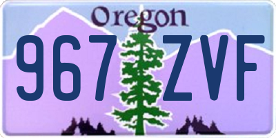OR license plate 967ZVF