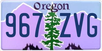 OR license plate 967ZVG
