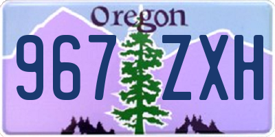 OR license plate 967ZXH