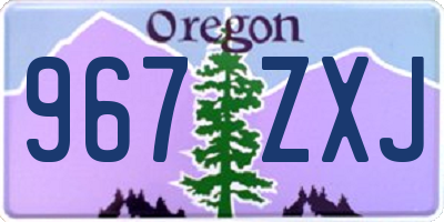 OR license plate 967ZXJ
