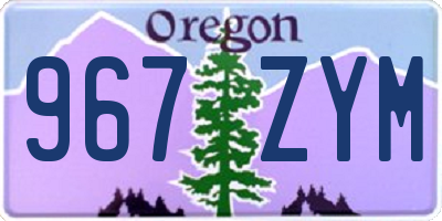 OR license plate 967ZYM