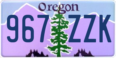 OR license plate 967ZZK