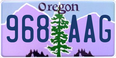OR license plate 968AAG