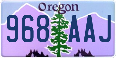 OR license plate 968AAJ