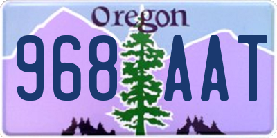 OR license plate 968AAT