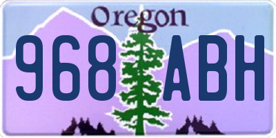 OR license plate 968ABH