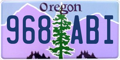 OR license plate 968ABI