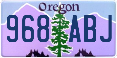 OR license plate 968ABJ