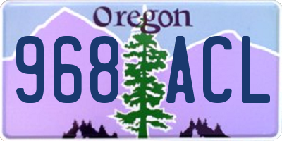 OR license plate 968ACL