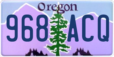 OR license plate 968ACQ