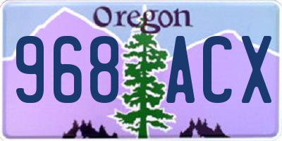 OR license plate 968ACX