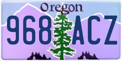 OR license plate 968ACZ