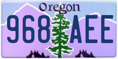 OR license plate 968AEE