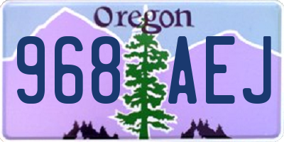 OR license plate 968AEJ
