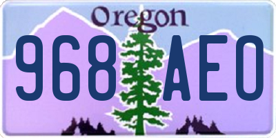 OR license plate 968AEO