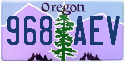 OR license plate 968AEV